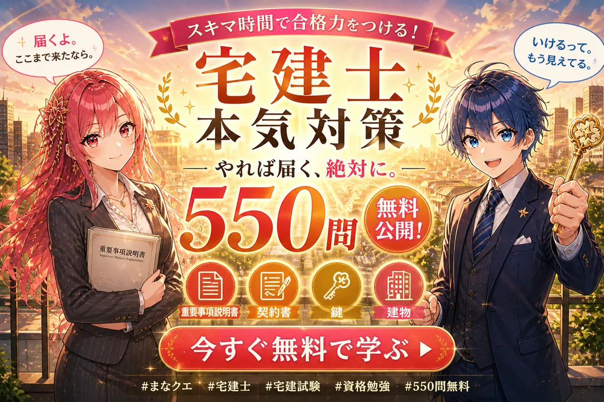 宅建士 本気対策 626問を無料公開